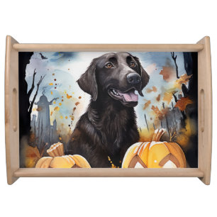 Halloween Nova Scotia With Pumpkins Scary  Serving Tray
