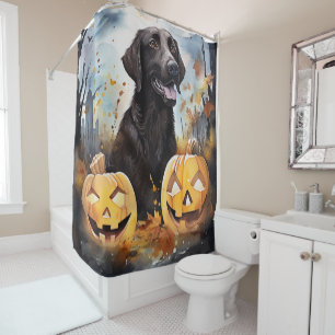 Halloween Nova Scotia With Pumpkins Scary Shower Curtain