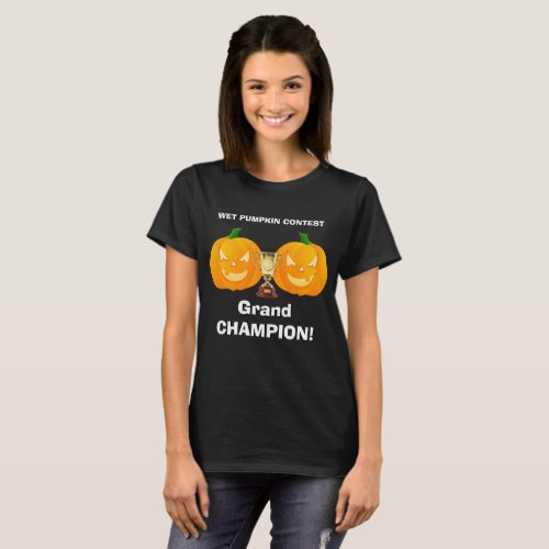 HALLOWEEN novelty sport WET PUMPKIN CONTEST CHAMP  T_Shirt