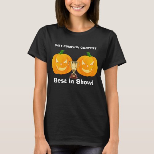 HALLOWEEN novelty sport WET PUMPKIN CONTEST CHAMP T_Shirt