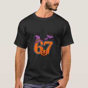Halloween Number 67 Ts Pumpkin Witch Hat  T-Shirt