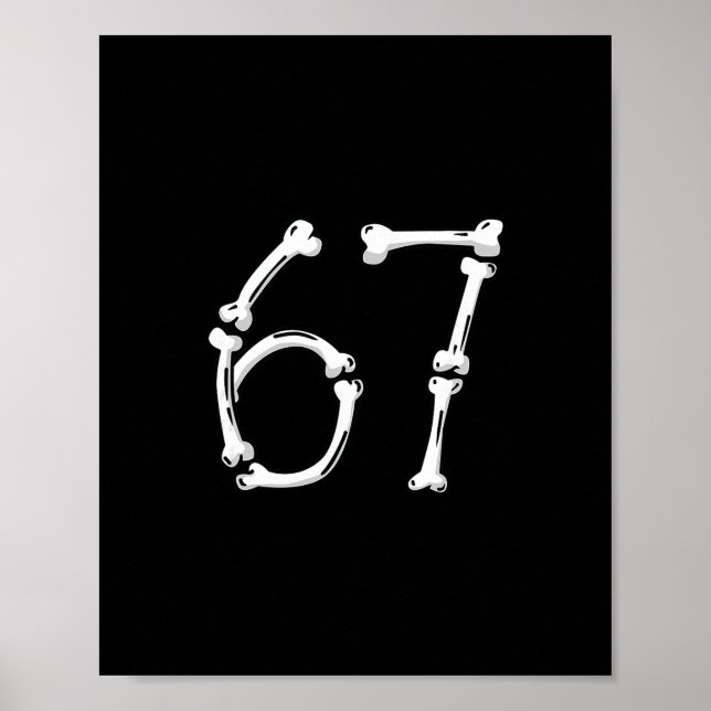 Halloween Number 6 7 Bones Skeleton Costume  Poster (Front)