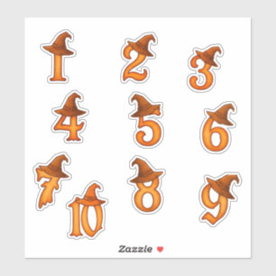 Halloween Number Sticker
