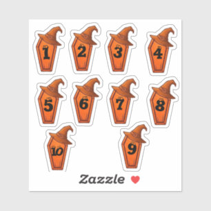 Halloween Number Sticker