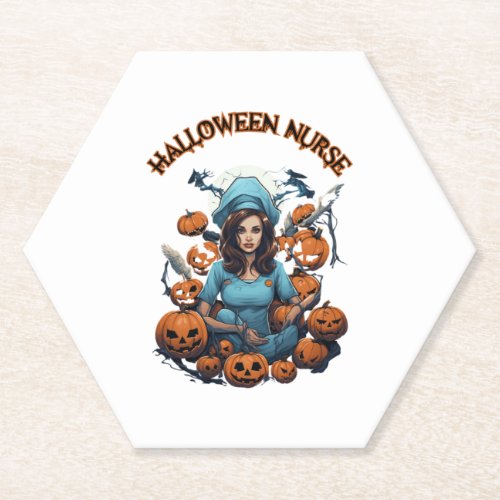 Halloween Nurse  6 Paper Coaster