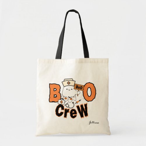 Halloween Nurse Boo Boo Crew Personalized T_Shirt Tote Bag