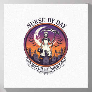 Halloween Nurse By Day_1 Canvas Photo Tile