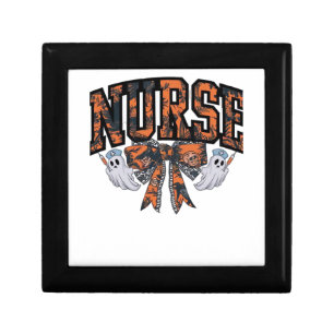Halloween Nurse Coquette Bow Fall Classic T-Shirt Gift Box