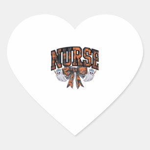 Halloween Nurse Coquette Bow Fall Classic T-Shirt Heart Sticker