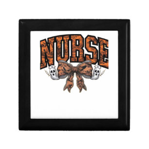 Halloween Nurse Coquette Bow Spooky Classic T-Shir Gift Box