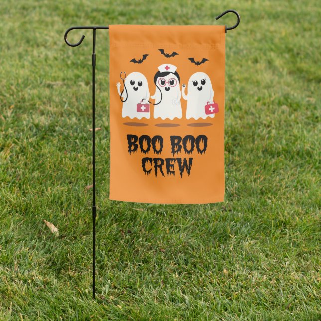 Halloween Nurse Cute Ghost Nurse  Garden Flag (In SItu)