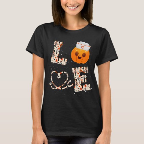 Halloween Nurse Cute Love Nurse Halloween Nursing  T_Shirt