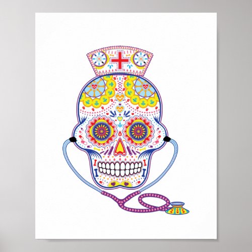 Halloween Nurse Day Of The Dead All Souls Day Cand Poster