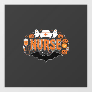 Halloween Nurse Dripping Pumpkin Ghost Vector Desi Floor Decals
