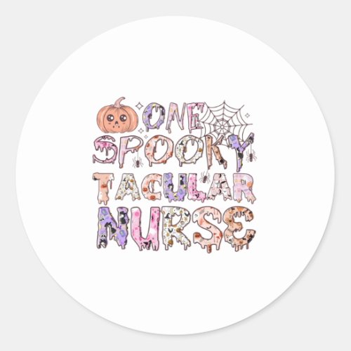 Halloween Nurse Fearless and Adorable 1 Classic Round Sticker