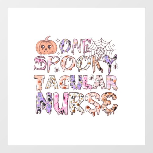 Halloween Nurse Fearless and Adorable 1 Floor Decals