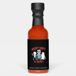 Halloween Nurse Funny Ghost Skeleton Zombie Essent Hot Sauces