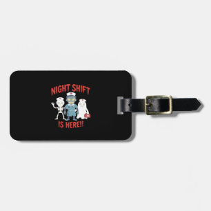 Halloween Nurse Funny Ghost Skeleton Zombie Essent Luggage Tag