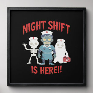 Halloween Nurse Funny Ghost Skeleton Zombie Essent Peel And Stick Photo Tile