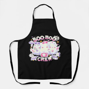 Halloween Nurse Ghost Squad Boo Boo Crew Funny Spo Apron