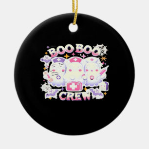 Halloween Nurse Ghost Squad Boo Boo Crew Funny Spo Ceramic Ornament