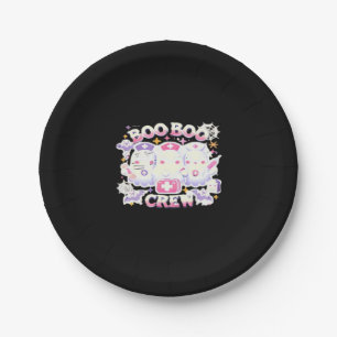 Halloween Nurse Ghost Squad Boo Boo Crew Funny Spo Paper Plates