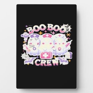 Halloween Nurse Ghost Squad Boo Boo Crew Funny Spo Plaque