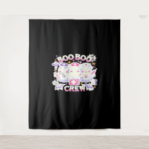 Halloween Nurse Ghost Squad Boo Boo Crew Funny Spo Tapestry