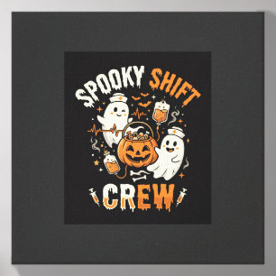 Halloween Nurse Ghost Squad Canvas Photo Tile
