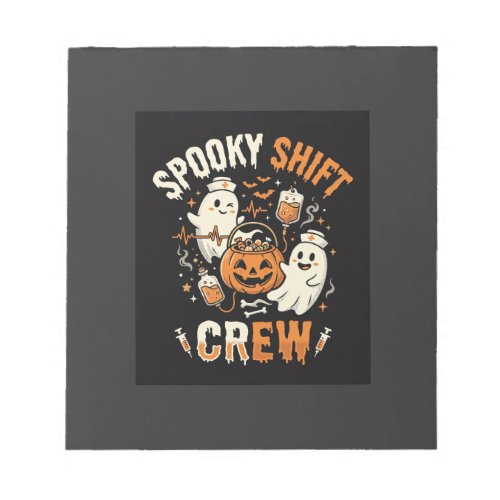 Halloween Nurse Ghost Squad Notepad