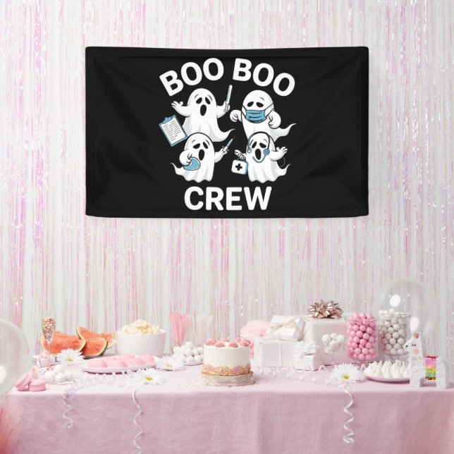 Halloween Nurse Gift Boo Boo Crew Nurse Banner (Party)