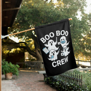 Halloween Nurse Gift Boo Boo Crew Nurse House Flag