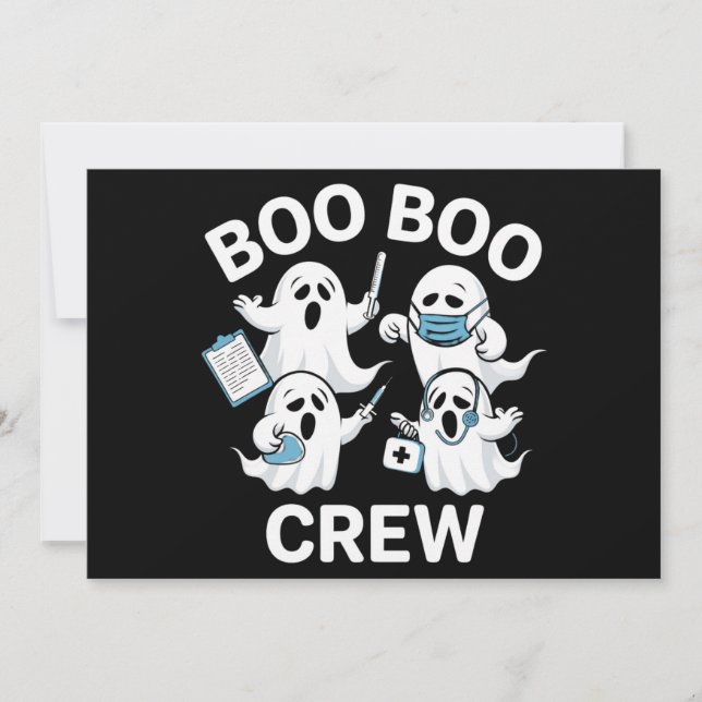 Halloween Nurse Gift Boo Boo Crew Nurse Invitation (Front)