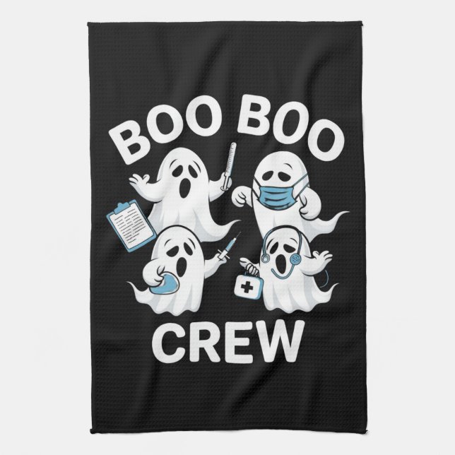 Halloween Nurse Gift Boo Boo Crew Nurse Kitchen Towel (Vertical)