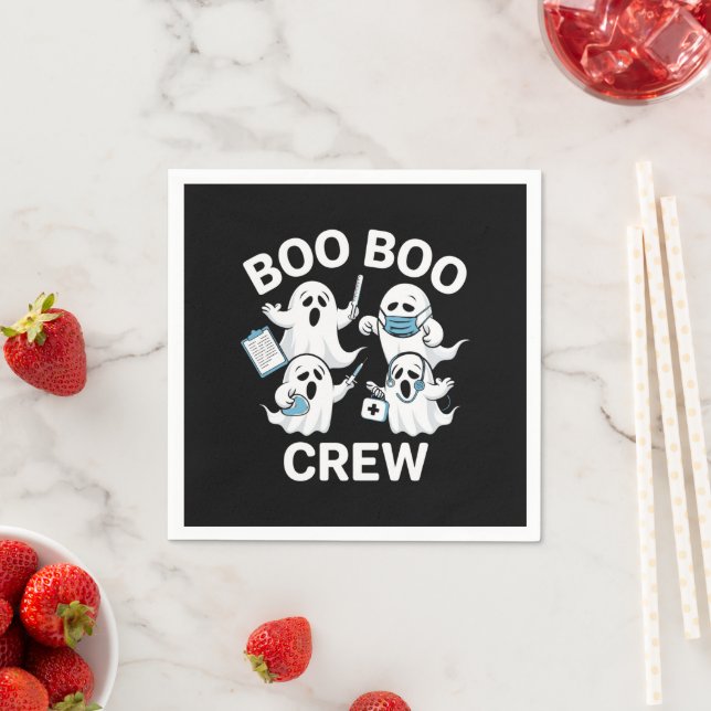 Halloween Nurse Gift Boo Boo Crew Nurse Napkins (Insitu)