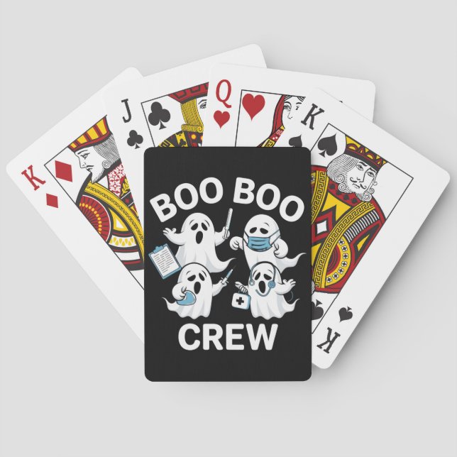 Halloween Nurse Gift Boo Boo Crew Nurse Poker Cards (Back)
