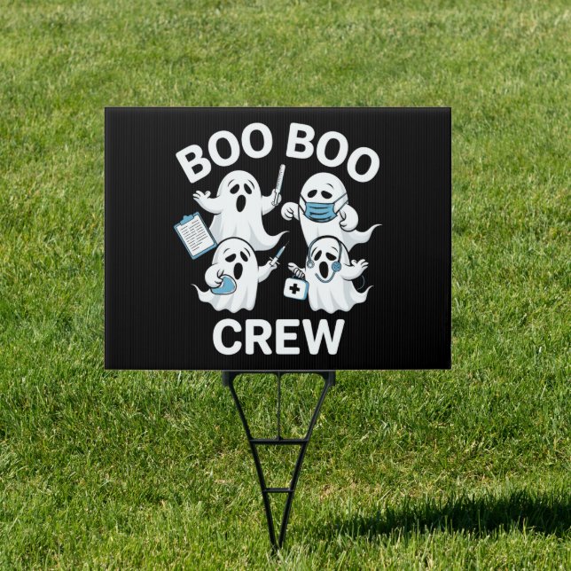 Halloween Nurse Gift Boo Boo Crew Nurse Sign (Insitu)