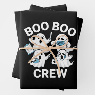 Halloween Nurse Gift Boo Boo Crew Nurse Wrapping Paper Sheets
