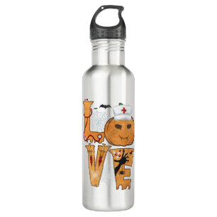 Halloween Nurse Gift Stainless Steel Water Bottle