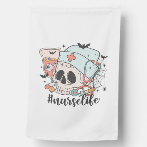 Halloween Nurse illustration nurse life   House Flag