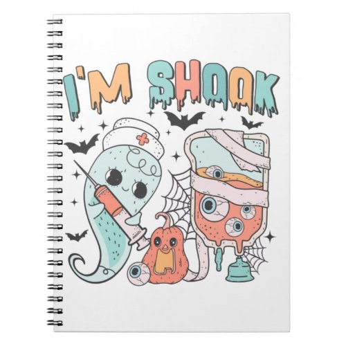 Halloween Nurse illustration retro pastel shook   Notebook