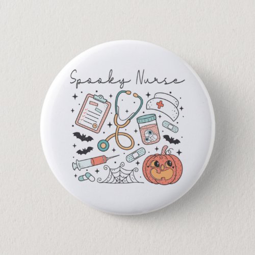 Halloween Nurse illustration spooky nurse script   Button