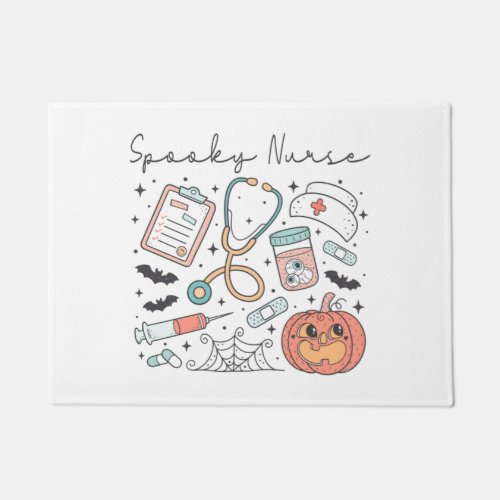 Halloween Nurse illustration spooky nurse script   Doormat