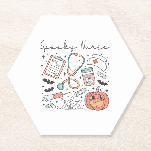 Halloween Nurse illustration spooky nurse script   Paper Coaster