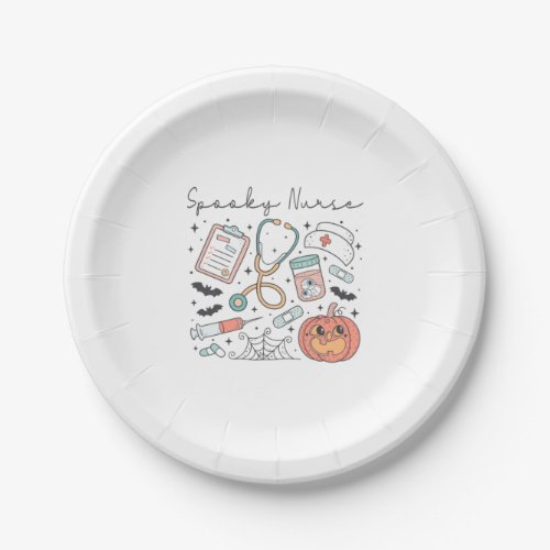 Halloween Nurse illustration spooky nurse script   Paper Plates