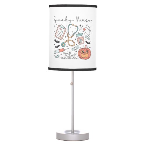 Halloween Nurse illustration spooky nurse script   Table Lamp