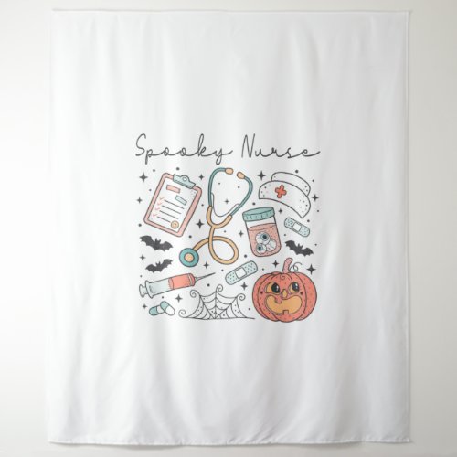 Halloween Nurse illustration spooky nurse script   Tapestry
