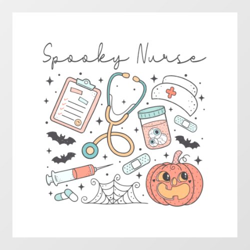 Halloween Nurse illustration spooky nurse script   Wall Decal