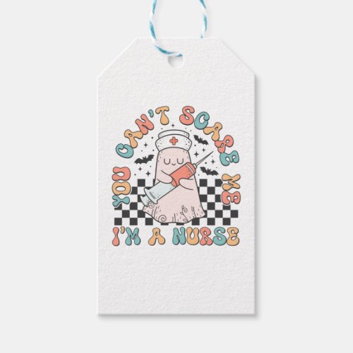 Halloween Nurse illustration you cant scare me pas Gift Tags