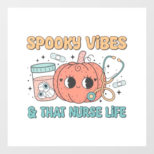 Halloween Nurse Life Illustration Spooky Vibes   Floor Decals